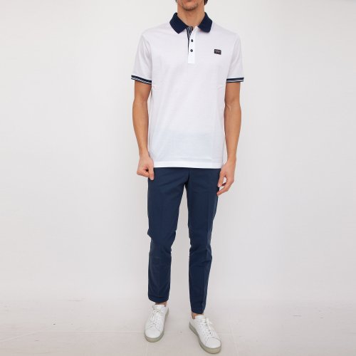 Мужское поло PAUL&SHARK POLO IN COTONE BIANCO