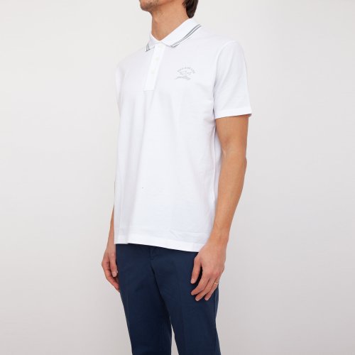 Чоловіче поло PAUL&SHARK POLO IN COTONE BIANCO