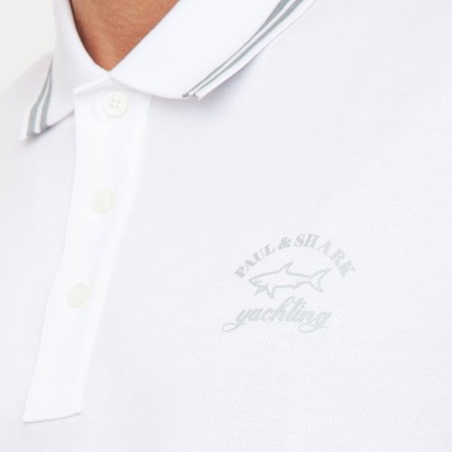 Чоловіче поло PAUL&SHARK POLO IN COTONE BIANCO