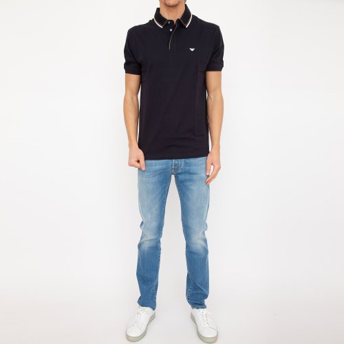 Мужское поло EMPORIO ARMANI POLO SHIRT BLU