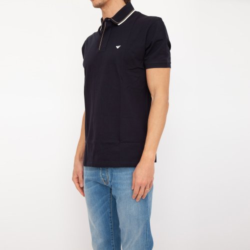 Мужское поло EMPORIO ARMANI POLO SHIRT BLU
