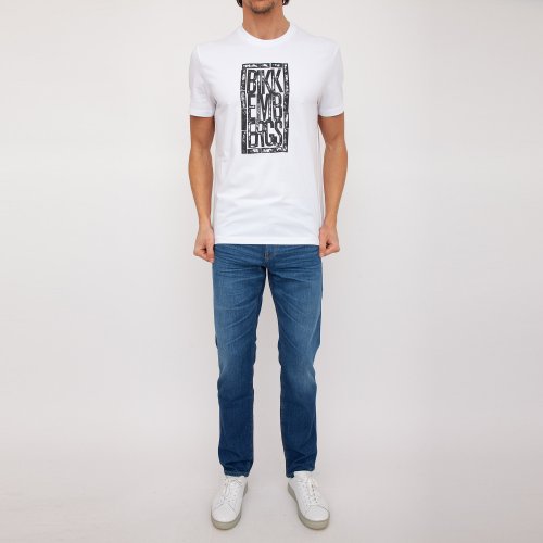 Мужская футболка BIKKEMBERGS MAGLIETTA BIANCO