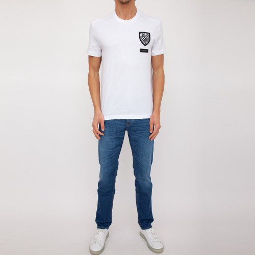 Мужская футболка BIKKEMBERGS MAGLIETTA BIANCO