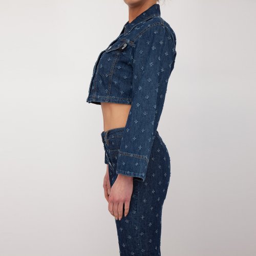 Женский пиджак LOVE MOSCHINO GIUBBINO BLU DENIM