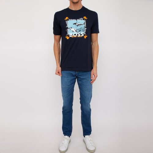 Мужская футболка HUGO BOSS Jersey BLU