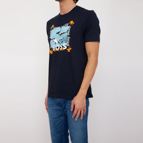 Мужская футболка HUGO BOSS Jersey BLU