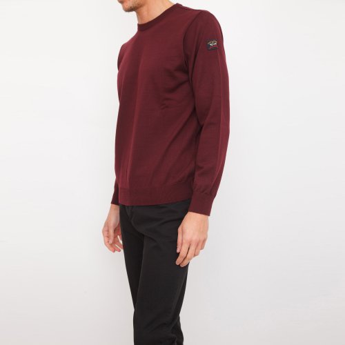 Мужской свитер PAUL&SHARK GIROCOLLO BASE LANA BORDEAUX