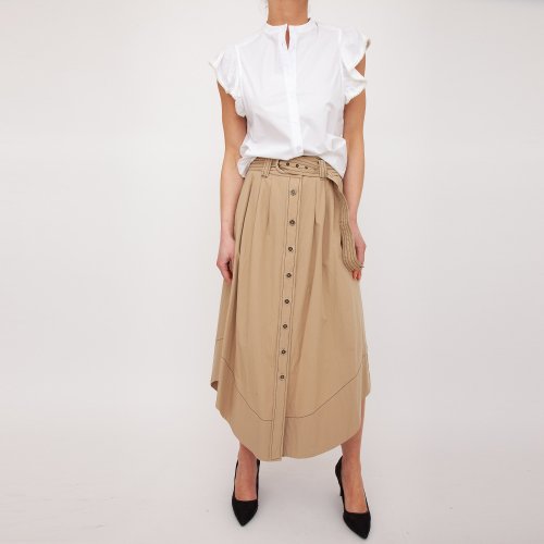Длинная юбка TWIN-SET GONNA BEIGE