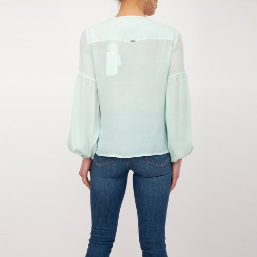 Жіноча сорочка з довгим рукавом GUESS JEANS CAMICIE MANICA LUNGA ACQUAMARINA
