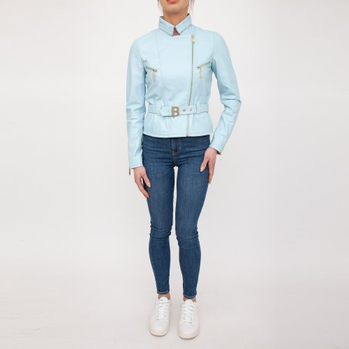 Женская куртка BLUGIRL GIACCA PELLE CELESTE