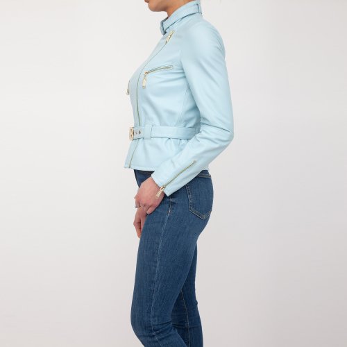 Женская куртка BLUGIRL GIACCA PELLE CELESTE
