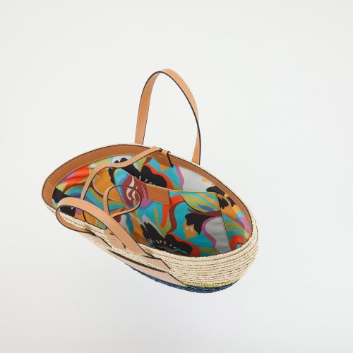Женская сумка с ручками ETRO BORSA A MANO ETRO BEACH STRIPES 18/35X19X9 FANTASIA