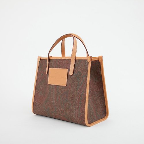 Женская сумка с ручками ETRO SHOPPING GLOBETROTTER BOOK PAISLEY C.27X23X14 FANTASIA