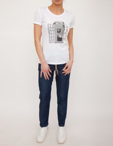 Жіноча футболка LIU JO T-SHIRT MODA M/C BIANCO