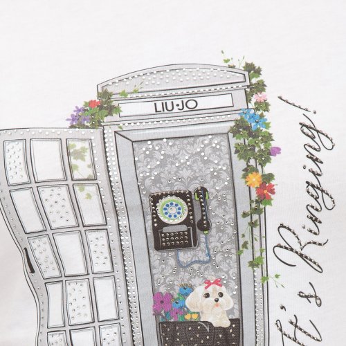 Жіноча футболка LIU JO T-SHIRT MODA M/C BIANCO