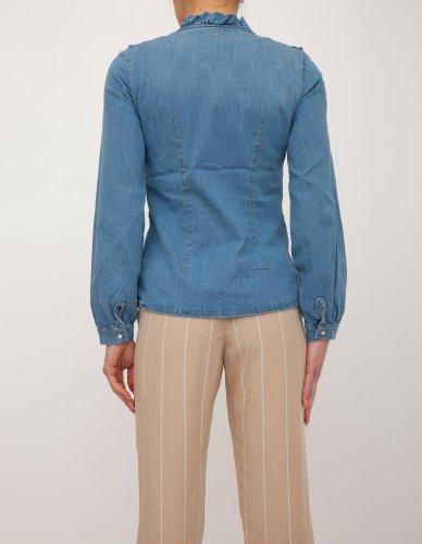 Жіноча сорочка з довгим рукавом LIU JO CAMICIA DENIM FRAPPE BLU DENIM
