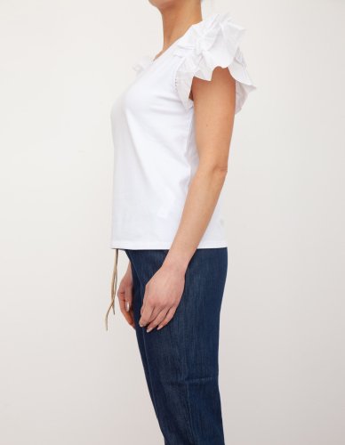 Женская футболка LIU JO T-SHIRT MODA M/C BIANCO