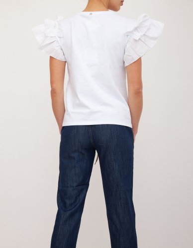 Женская футболка LIU JO T-SHIRT MODA M/C BIANCO