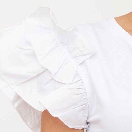 Женская футболка LIU JO T-SHIRT MODA M/C BIANCO