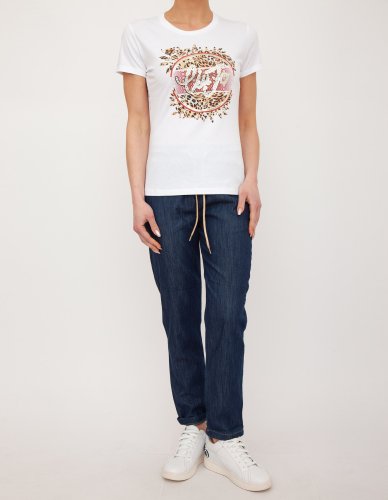 Женская футболка LIU JOECS T-SHIRT MODA M/C BIANCO