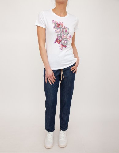 Жіноча футболка LIU JO  ECS T-SHIRT MODA M/C BIANCO
