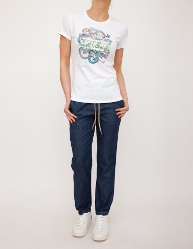 Жіноча футболка LIU JO ECS T-SHIRT MODA M/C BIANCO