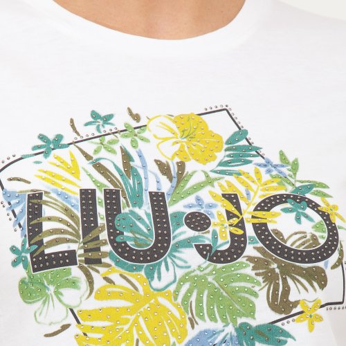 Жіноча футболка LIU JO ECS T-SHIRT MODA M/C BIANCO