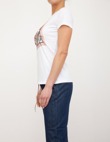 Женская футболка LIU JO ECS T-SHIRT MODA M/C BIANCO