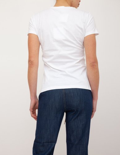 Женская футболка LIU JO ECS T-SHIRT MODA M/C BIANCO