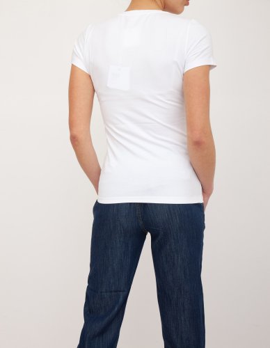 Женская футболка LIU JO T-SHIRT MODA M/C BIANCO