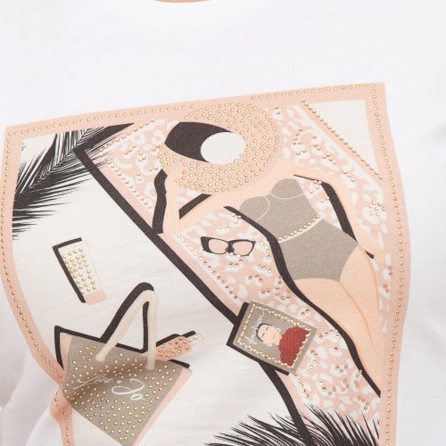 Жіноча футболка LIU JO T-SHIRT MODA M/C BIANCO