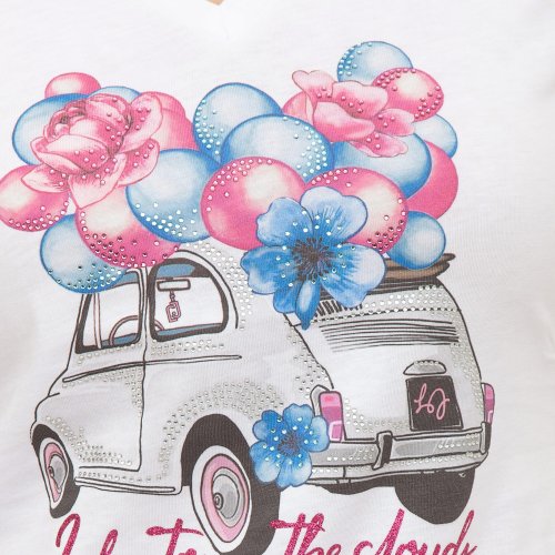Женская футболка LIU JO T-SHIRT MODA M/C BIANCO