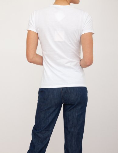 Женская футболка LIU JO T-SHIRT MODA M/C BIANCO