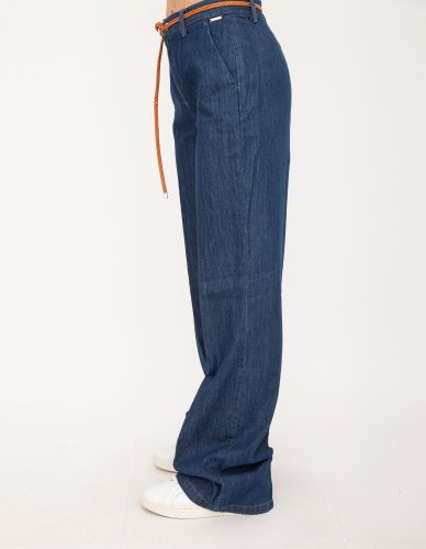 Женские джинсы LIU JO PANT.FLARE BELT REG.W. BLU DENIM