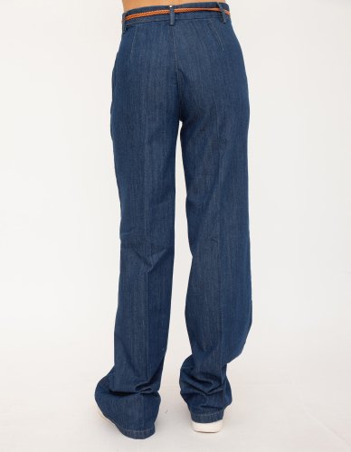 Женские джинсы LIU JO PANT.FLARE BELT REG.W. BLU DENIM