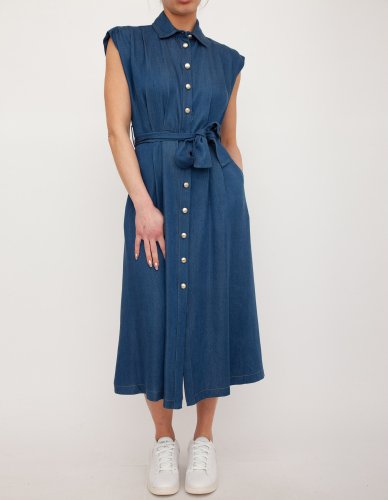 Женское платье LIU JO ABITO LUNGO DENIM BLU DENIM