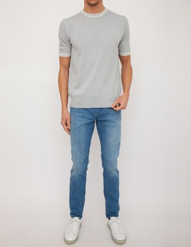 Чоловіча футболка  ELEVENTY ROUND NECK SWEATER BLU