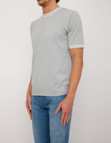 Чоловіча футболка  ELEVENTY ROUND NECK SWEATER BLU