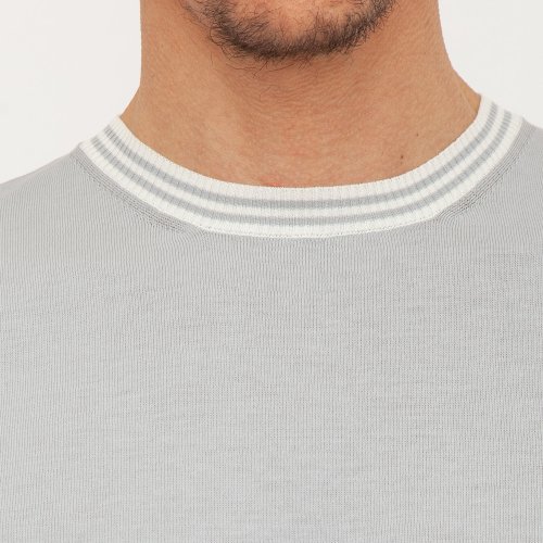 Чоловіча футболка  ELEVENTY ROUND NECK SWEATER BLU