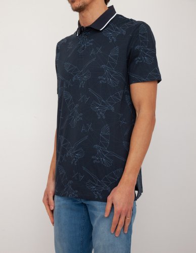 Чоловіче поло ARMANI EXCHANGE  POLO SHIRT BLU