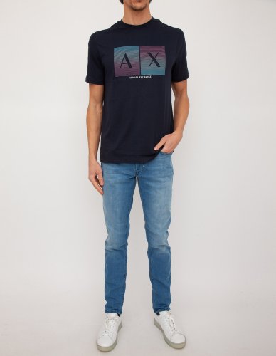 Чоловіча футболка  ARMANI EXCHANGE T-SHIRT BLU