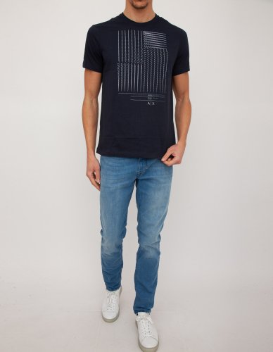 Чоловіча футболка  ARMANI EXCHANGE T-SHIRT BLU