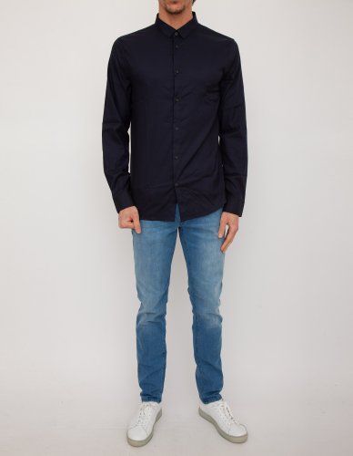 Мужская рубашка с длинным рукавом EMPORIO ARMANI SHIRT BLU