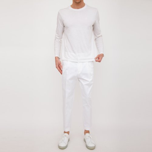 Мужские повседневные брюки PAOLO PECORA Pantalone Tessuto BIANCO
