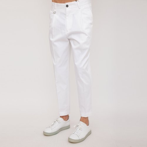 Мужские повседневные брюки PAOLO PECORA Pantalone Tessuto BIANCO