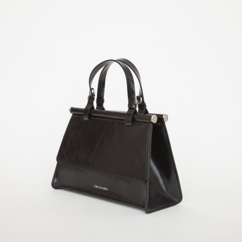 Жіноча сумка з ручками TRUSSARDI ARCAS TOP HANDLE CRACKLE' LEATHER NERO