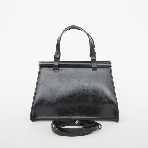 Жіноча сумка з ручками TRUSSARDI ARCAS TOP HANDLE CRACKLE' LEATHER NERO