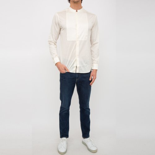 Чоловіча сорочка з довгим рукавом PAOLO PECORA Camicia Jersey AVORIO