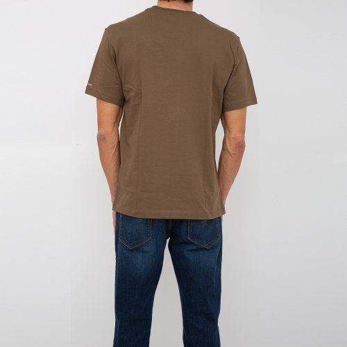 Чоловіча футболка TRUSSARDI T-SHIRT SMALL GREYHOUND PRINT COTTON JERSEY 30/1 VERDE