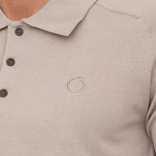 Чоловіче поло TRUSSARDI SWEATER POLO COTTON LINEN BLEND BEIGE